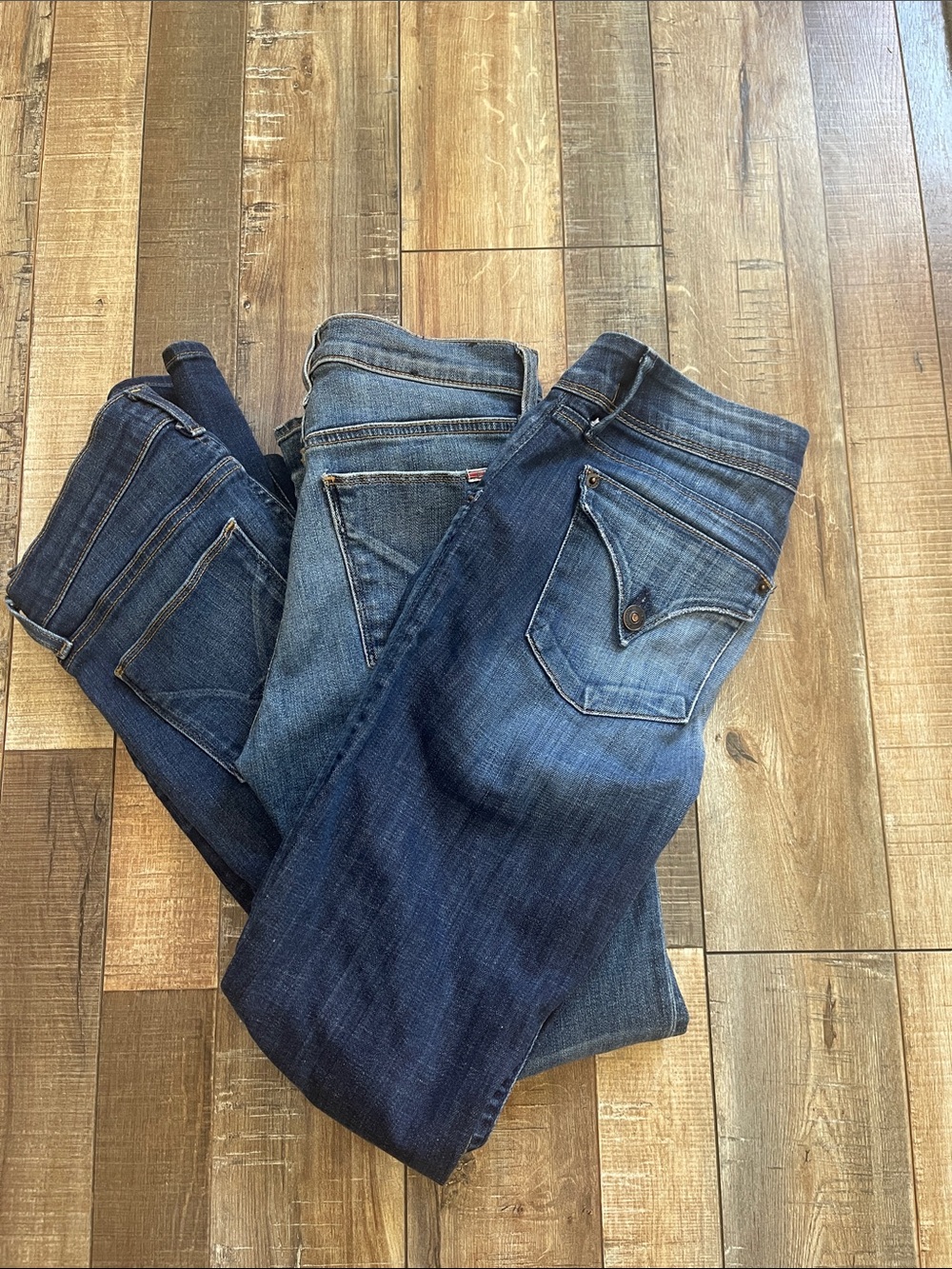 Hudson Jeans Women's Straight Leg Blue Denim Trio